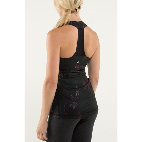 Lululemon Scoop Neck Tank Midnight Iris Multi / Black size 4 - Picture 2 of 5
